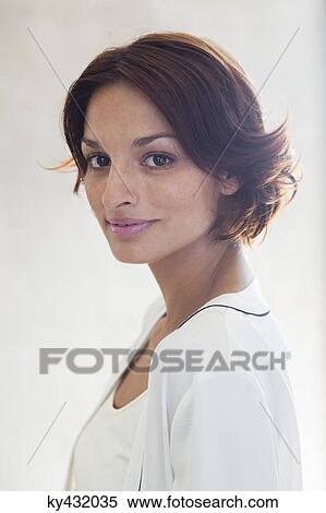 Portrait of a woman smiling View Large Photo Image Stock Photography - Portrait of a woman smiling. Fotosearch