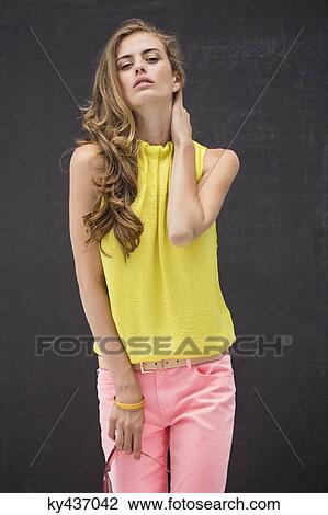 Portrait of a beautiful woman posing View Large Photo Image Stock Image - Portrait of a beautiful woman posing. Fotosearch