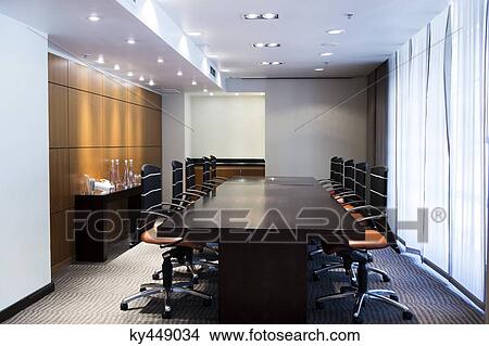 Interiors of a boardroom in an office View Large Photo Image Picture - Interiors of a boardroom in an office. Fotosearch