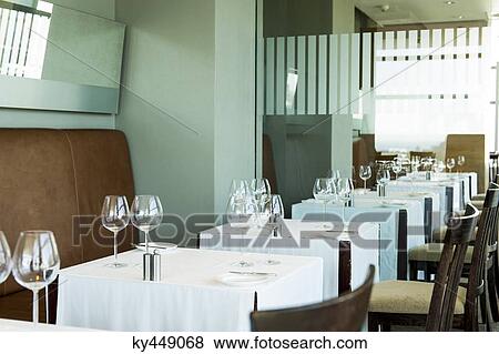 Interiors of a restaurant View Large Photo Image Stock Photo - Interiors of a restaurant. Fotosearch