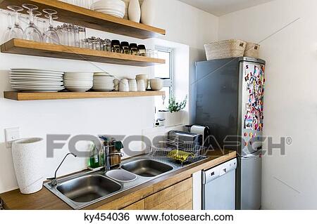 Interiors of a kitchen View Large Photo Image Stock Photograph - Interiors of a kitchen. Fotosearch