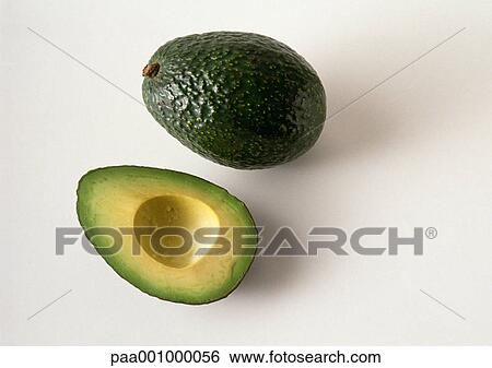 Avocado and avocado half View Large Photo Image Stock Photograph - Avocado and avocado half. Fotosearch