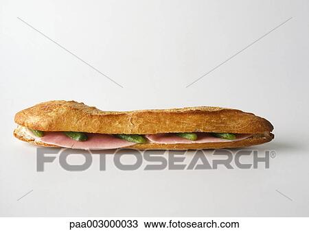 Ham and pickle sandwich View Large Photo Image Stock Image - Ham and pickle sandwich. Fotosearch