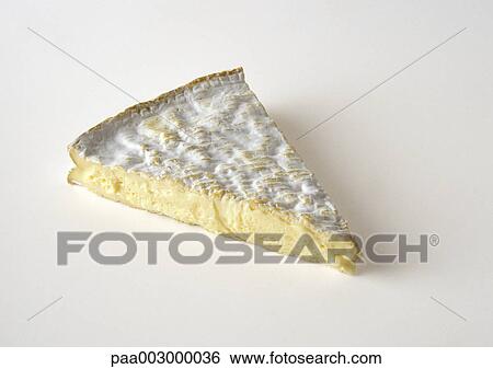 Stock Photograph - Slice of Brie cheese. Fotosearch