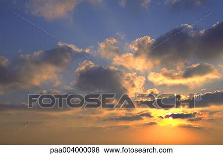 sunset, cloud, clouds, landscape, landscapes, nature, europe View Large Photo Image Stock Photo - sunset, cloud, clouds, landscape, landscapes, nature, europe. Fotosearch