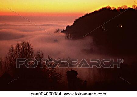 sunset, landscape, landscapes, nature, vegetation, woody, europe View Large Photo Image Picture - sunset, landscape, landscapes, nature, vegetation, woody, europe. Fotosearch