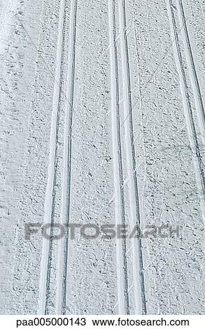 Stock Image - snow, texture, textures, track, tracks, background, backgrounds. Fotosearch