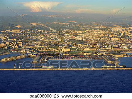 Birdseye view of port city. View Large Photo Image Stock Photography - Birdseye view of port city.. Fotosearch