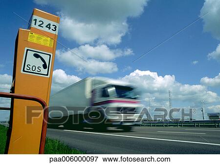 Fast moving truck on highway. View Large Photo Image Stock Photo - Fast moving truck on highway.. Fotosearch