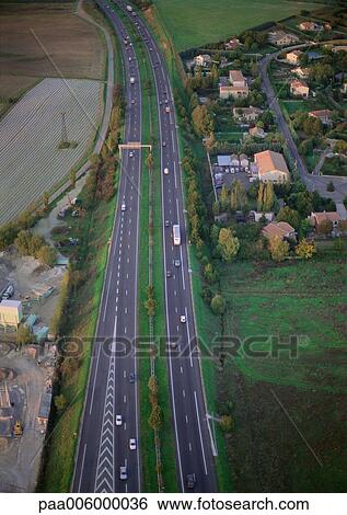 Highway, aerial view View Large Photo Image Stock Photograph - Highway, aerial view. Fotosearch