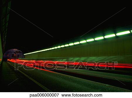 Light trails at night, blurry. View Large Photo Image Stock Photo - Light trails at night, blurry.. Fotosearch