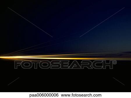 Light trails at night, blurry. View Large Photo Image Stock Photograph - Light trails at night, blurry.. Fotosearch