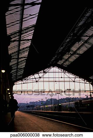 Train platform. View Large Photo Image Stock Photo - Train platform.. Fotosearch