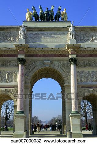 Stock Image - France, Paris, Arc de Carrousel. Fotosearch