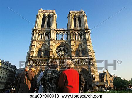 Stock Photo - France, Paris, Notre Dame Cathedral. Fotosearch