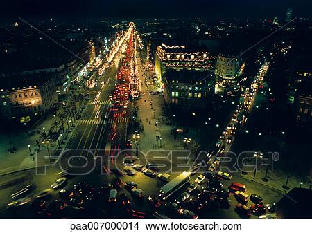 France, Paris, Place de l'Etoile, high angle view View Large Photo Image Picture - France, Paris, Place de l'Etoile, high angle view. Fotosearch