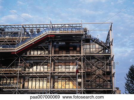 Stock Photo - France, Paris, Pompidou center. Fotosearch