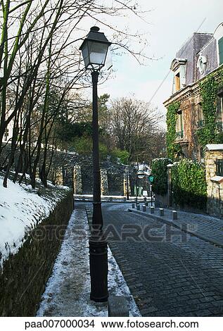 Picture - France, Paris, street in Montmartre. Fotosearch