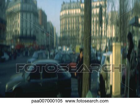 France, Paris, street scene, distorted image View Large Photo Image Stock Photography - France, Paris, street scene, distorted image. Fotosearch