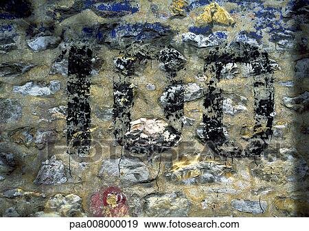 100 type painted on rough wall. View Large Photo Image Stock Photo - 100 type painted on rough wall.. Fotosearch