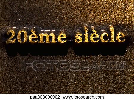 20th century typography in French, embossed. View Large Photo Image Stock Image - 20th century typography in French, embossed.. Fotosearch
