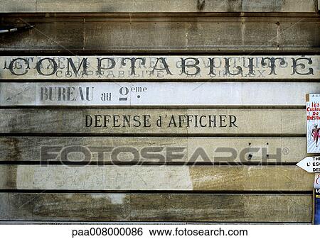 Accounting, Office on 2nd floor, No Posters typography in French written on wood boards View Large Photo Image Stock Photograph - Accounting, Office on 2nd floor, No Posters typography in French written on wood boards. Fotosearch