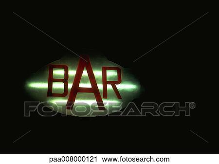 Bar sign. View Large Photo Image Stock Image - Bar sign.. Fotosearch