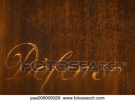 Forbidden typography in French on rust colored wall. View Large Photo Image Stock Photo - Forbidden typography in French on rust colored wall.. Fotosearch