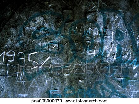 Graffiti, graffiti on stone wall. View Large Photo Image Stock Photo - Graffiti, graffiti on stone wall.. Fotosearch