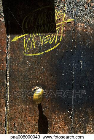Graffiti on door. View Large Photo Image Stock Image - Graffiti on door.. Fotosearch