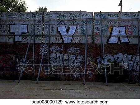 Stock Photo - Graffiti on wall.. Fotosearch
