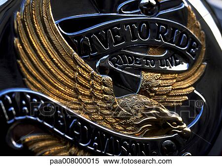 Live to Ride typography on eagle emblem, embossed. View Large Photo Image Stock Photography - Live to Ride typography on eagle emblem, embossed.. Fotosearch