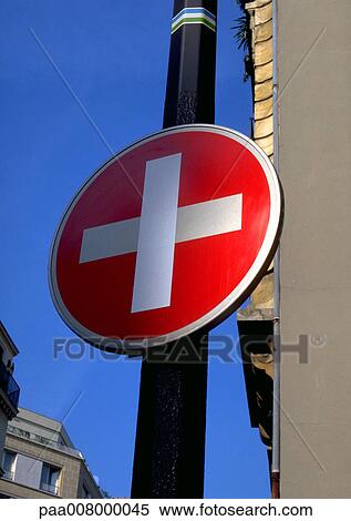 No entry sign taped over to make cross View Large Photo Image Stock Photography - No entry sign taped over to make cross. Fotosearch