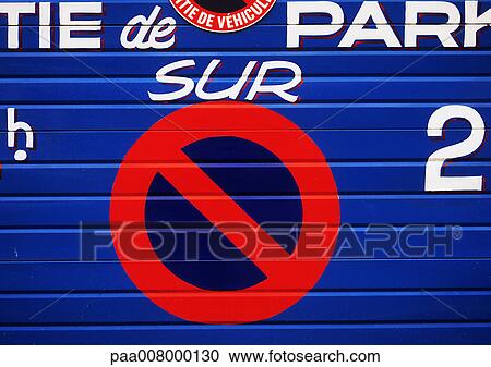 No parking symbol painted on wall. View Large Photo Image Stock Image - No parking symbol painted on wall.. Fotosearch