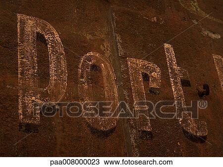 Port typography on rusted surface. View Large Photo Image Stock Image - Port typography on rusted surface.. Fotosearch