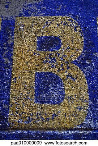 Stock Photo - B, text, painted.. Fotosearch