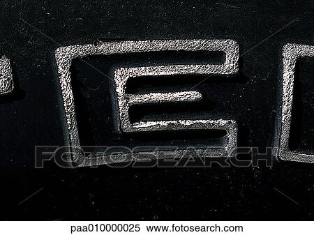 Stock Photography - E, text, outlined. Fotosearch