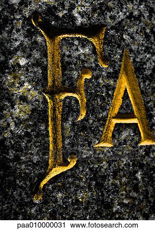 F, text, golden View Large Photo Image Stock Image - F, text, golden. Fotosearch