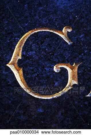 G, text, embossed. View Large Photo Image Picture - G, text, embossed.. Fotosearch