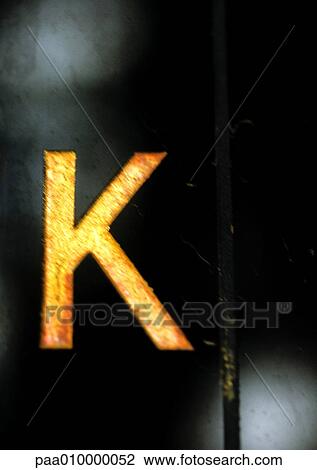 Stock Image - K, text, painted, blurry.. Fotosearch