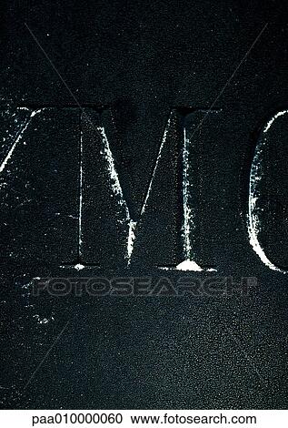M, text, engraved View Large Photo Image Stock Image - M, text, engraved. Fotosearch