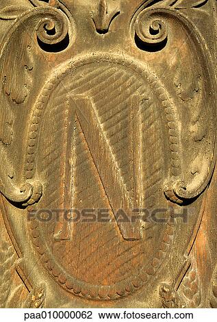 N, text, carved. View Large Photo Image Stock Image - N, text, carved.. Fotosearch