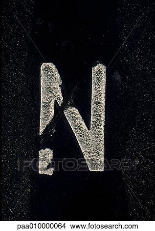 N, text, painted. View Large Photo Image Picture - N, text, painted.. Fotosearch