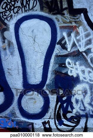 !, text, spray painted. View Large Photo Image Stock Photo - !, text, spray painted.. Fotosearch