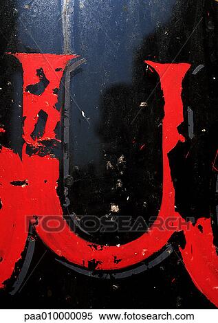 U, text, painted. View Large Photo Image Stock Photography - U, text, painted.. Fotosearch