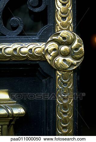 Brass swirl motif, close-up View Large Photo Image Stock Image - Brass swirl motif, close-up. Fotosearch