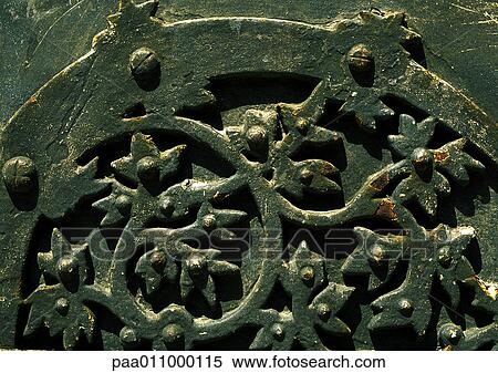 Bronze floral design, close-up View Large Photo Image Stock Photography - Bronze floral design, close-up. Fotosearch