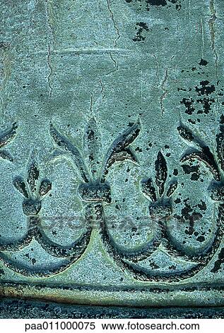 Floral motif in bronze, close-up View Large Photo Image Stock Photography - Floral motif in bronze, close-up. Fotosearch