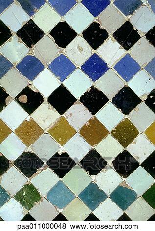 Patterned tiles, close-up View Large Photo Image Stock Photo - Patterned tiles, close-up. Fotosearch
