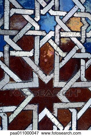 Patterned tiles, star, close-up View Large Photo Image Stock Photo - Patterned tiles, star, close-up. Fotosearch